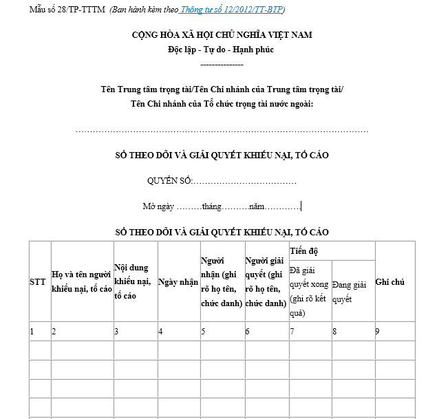 Hơn 100 mẫu Biểu mẫu giải quyết khiếu nại Đa dạng và chất lượng cao